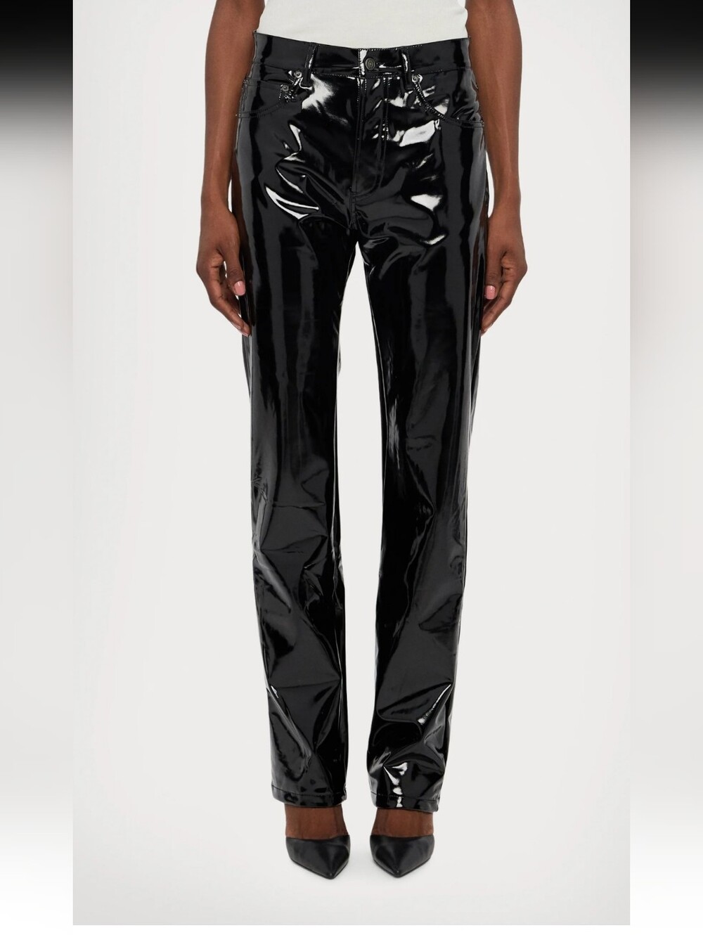 Fiorucci Stretch Straight Fit Trousers Black